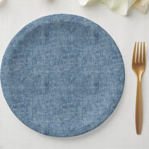 Blue Jean Denim Paper Plates