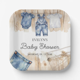 Blue Jean Denim  Paper Plates