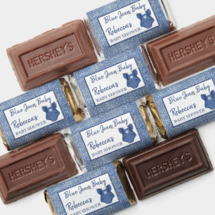 Blue jean girls denim baby shower edible favor
