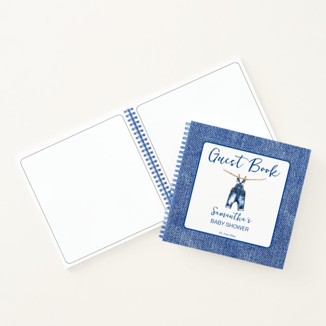 Blue jean It's a boy baby shower guest book (Inside)