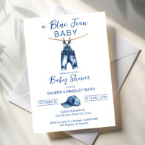 Blue jean It's a boy baby shower Invitation