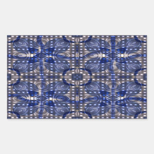 Blue Jean Lights Pattern Sticker- Trendy Blue Rectangular Sticker