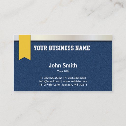 Customizable Blue Jeans and Silver Belt business card
