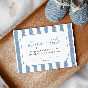Blue Jeans Baby Shower Diaper Raffle Enclosure Card