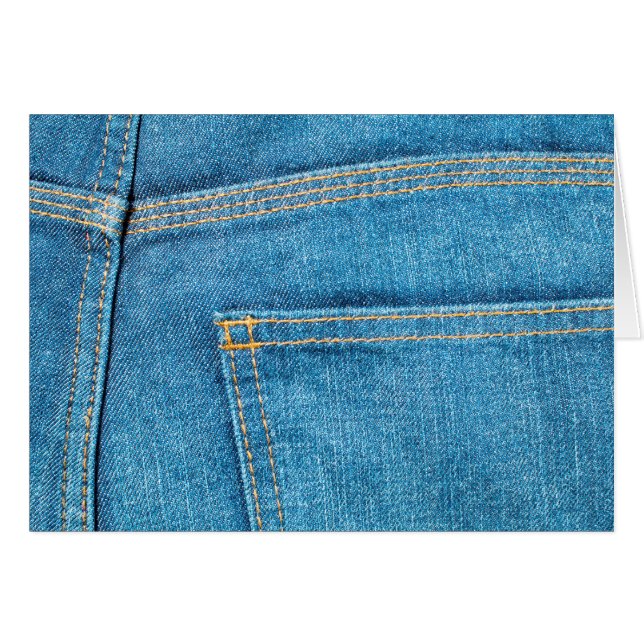 Blue Jeans Back Pocket Greeting Card (Front Horizontal)