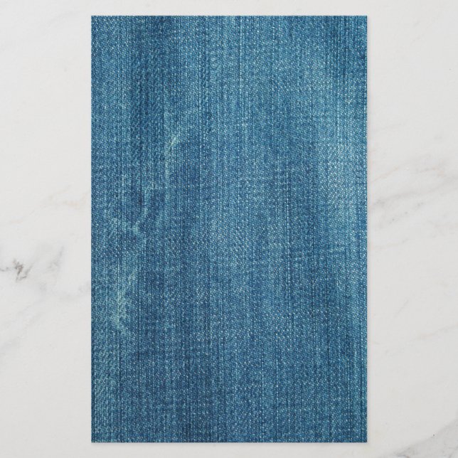 Blue jeans background stationery (Front)
