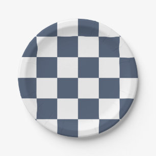 Blue Jeans Blue/White Checkered Paper Plates