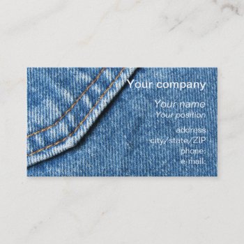"blue Jeans" Business Card by madelaide at Zazzle