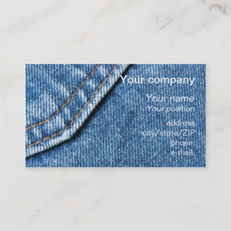 "blue Jeans" Business Card