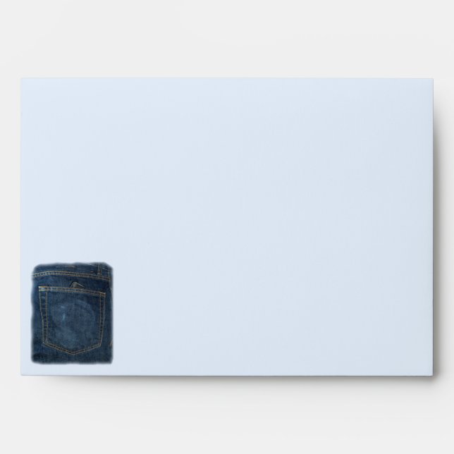Blue Jeans Denim Pocket Envelope (Front)