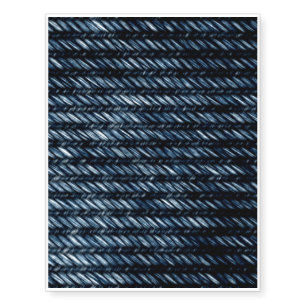 Blue Jeans Denim Textile Fabric Temporary Tattoos