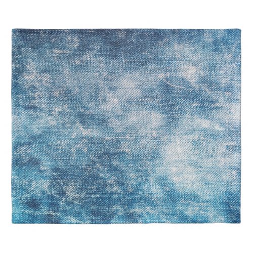 Blue jeans denim texture duvet cover