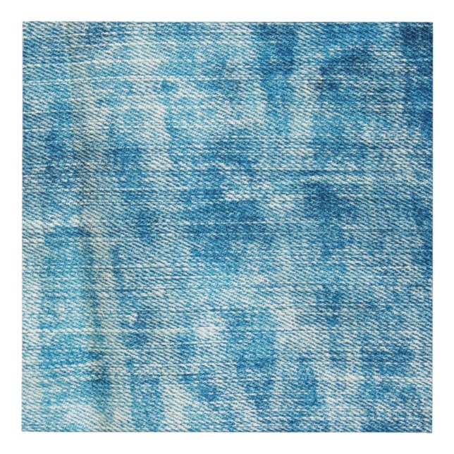 Blue jeans denim texture faux canvas print (Front)