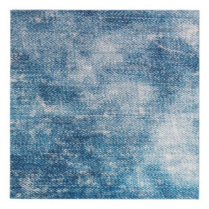 Blue jeans denim texture faux canvas print