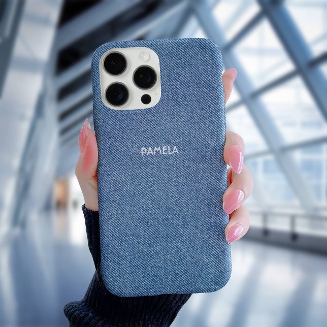 Blue Jeans Denim Western Textured Customized Case-Mate iPhone Case (Creator Uploaded)