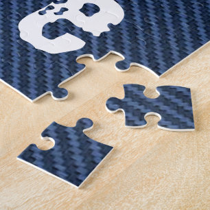 Blue Jeans Fabric Puzzle with Custom Text