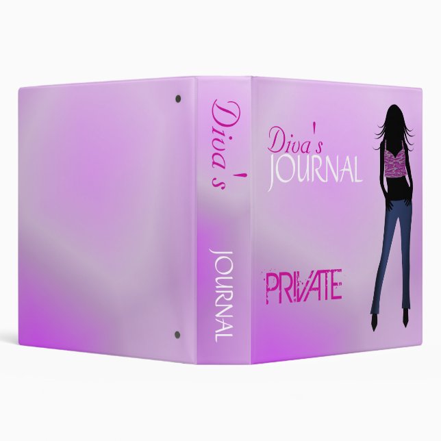 Blue Jeans Fashion Girl Diva Journal Diary 1.5" Binder (Background)