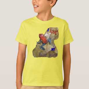 Blue Jeans Frog Kids V-neck T-shirt