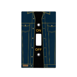 Blue Jeans Jacket Light Switch Cover