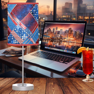 Blue Jeans Patchwork Quilt Pattern Lamp