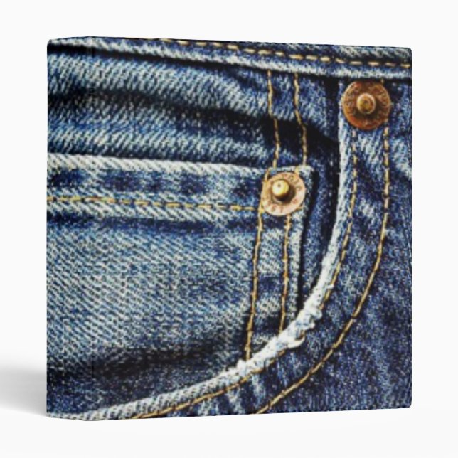 Blue Jeans Pocket 3 Ring Binder (Front/Spine)