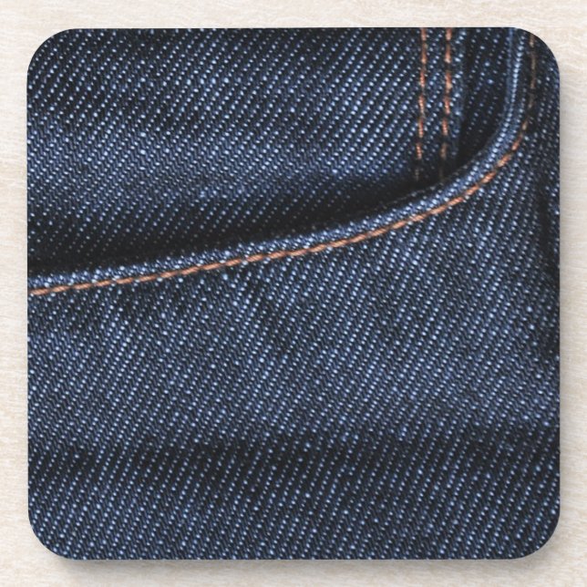 Blue Jeans Pocket Beverage Coaster (Front)