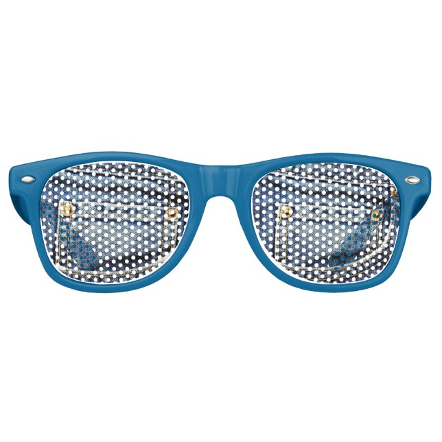 Blue Jeans Pocket Retro Sunglasses (Front)