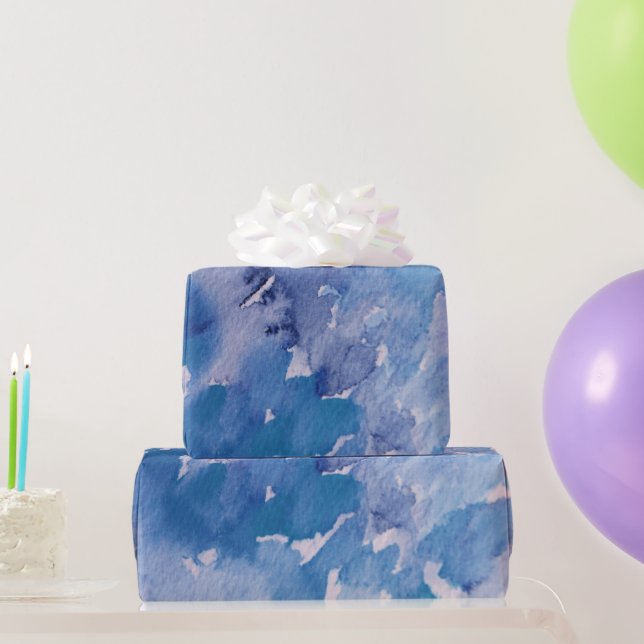 Blue Jeans Retro Tie Dye Wrapping Paper (Party Gifts)