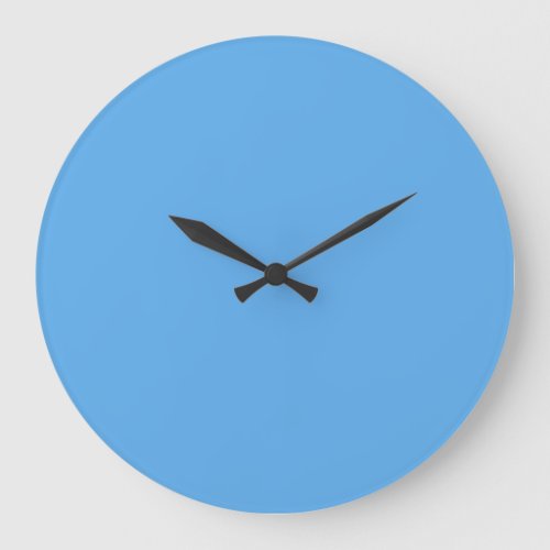  Blue jeans solid color  Large Clock