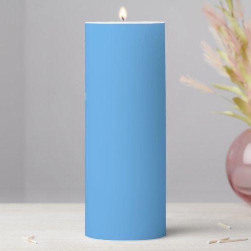  Blue jeans solid color  Pillar Candle