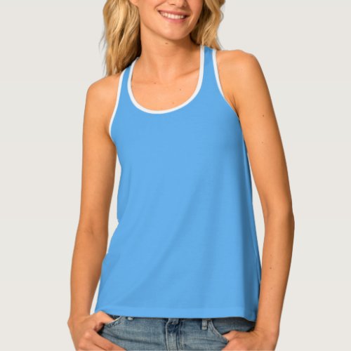  Blue jeans solid color  Tank Top