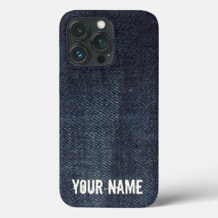 Blue jeans Vintage Denim fabric texture iPhone 13 Pro Case