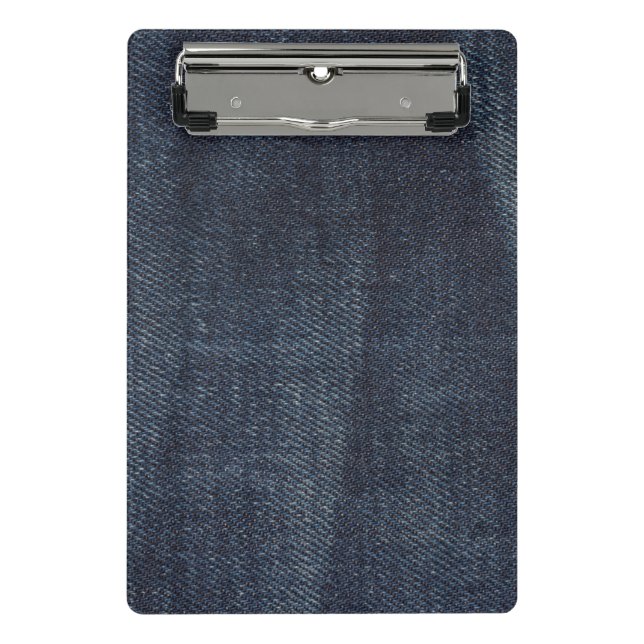 Blue jeans Vintage Denim fabric texture Mini Clipboard (Front)