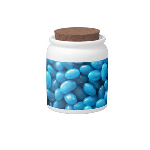 Blue Jelly Bean Candy Jar