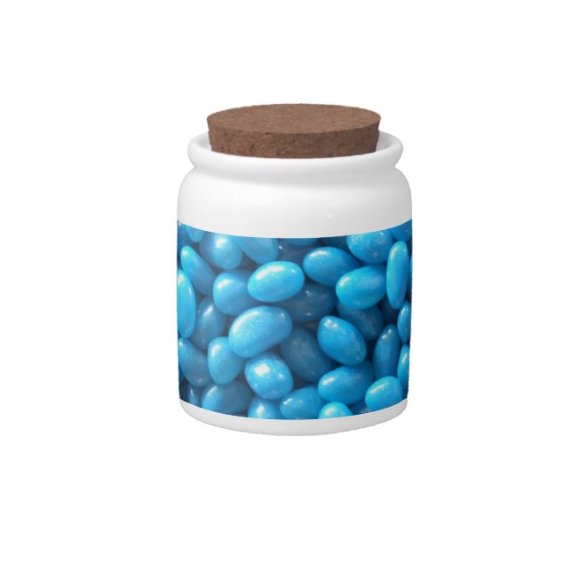 Blue Jelly Bean Candy Jar (Front)
