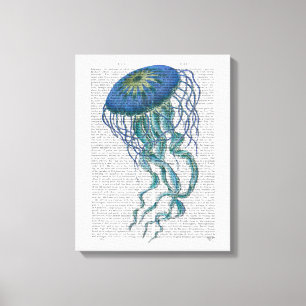 Blue Jellyfish Canvas Print