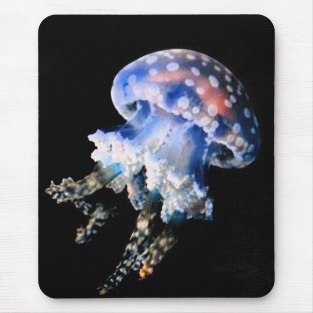 Blue Jellyfish Computer Mouse Pad (Front)