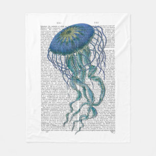 Blue Jellyfish Fleece Blanket