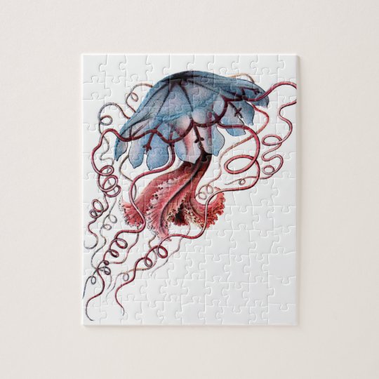 Blue jellyfish jigsaw puzzle