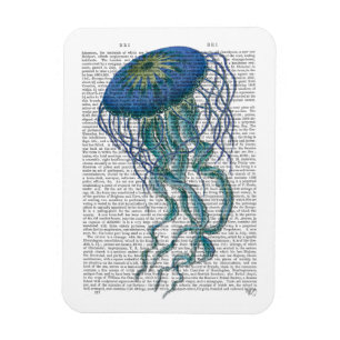 Blue Jellyfish Magnet