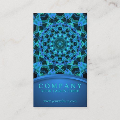 Blue Jellyfish Mandala Business Card