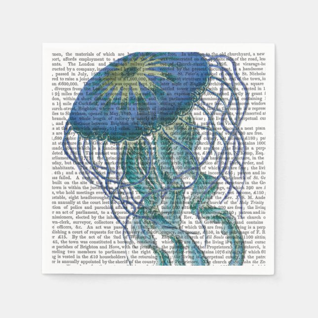 Blue Jellyfish Napkins (Front)