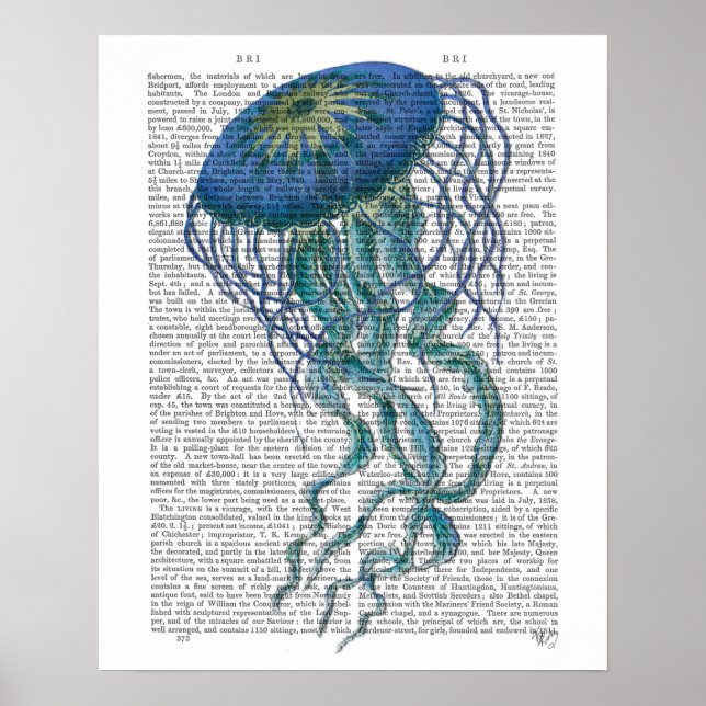 Blue Jellyfish Poster (Front)