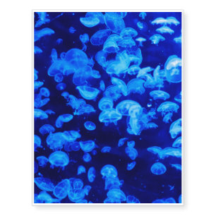 Blue Jellyfish Temporary Tattoos
