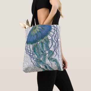 Blue Jellyfish Tote Bag