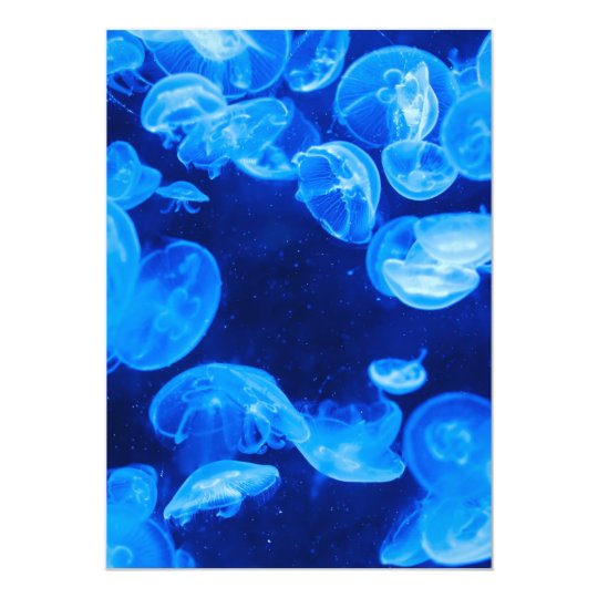 Blue Jellyfish underwater Card