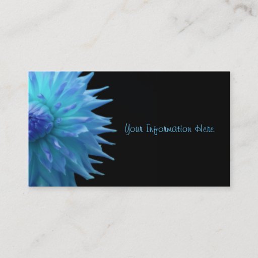 Customizable Blue Jennie On Black Business Cards