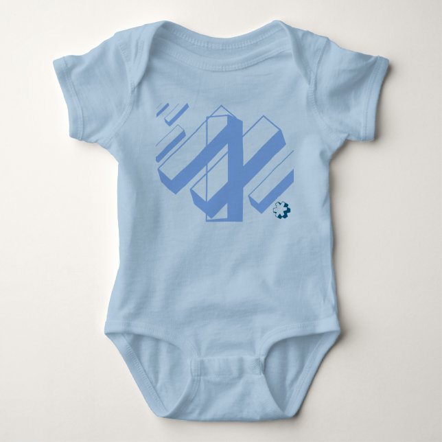 BLUE Jersey BABY Bodysuit UNISEX / mmetropolim (Front)