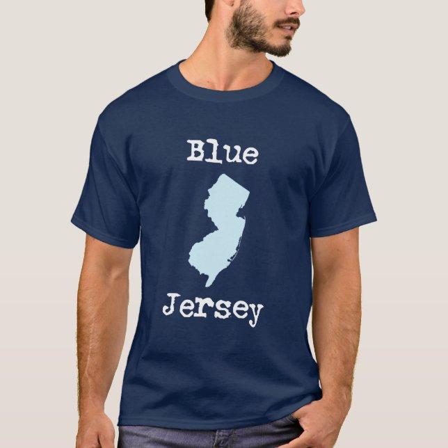 Blue Jersey dark t-shirt (Front)