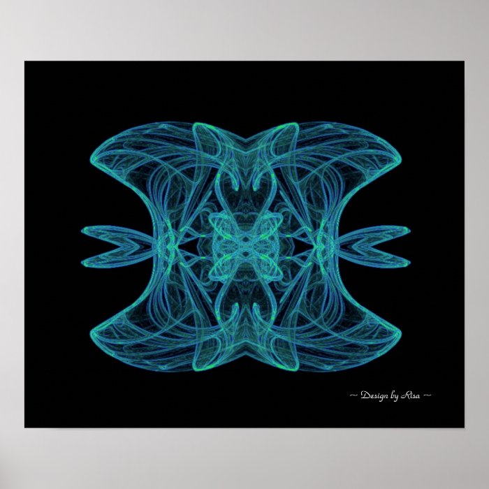 Blue Jest Fractal Print